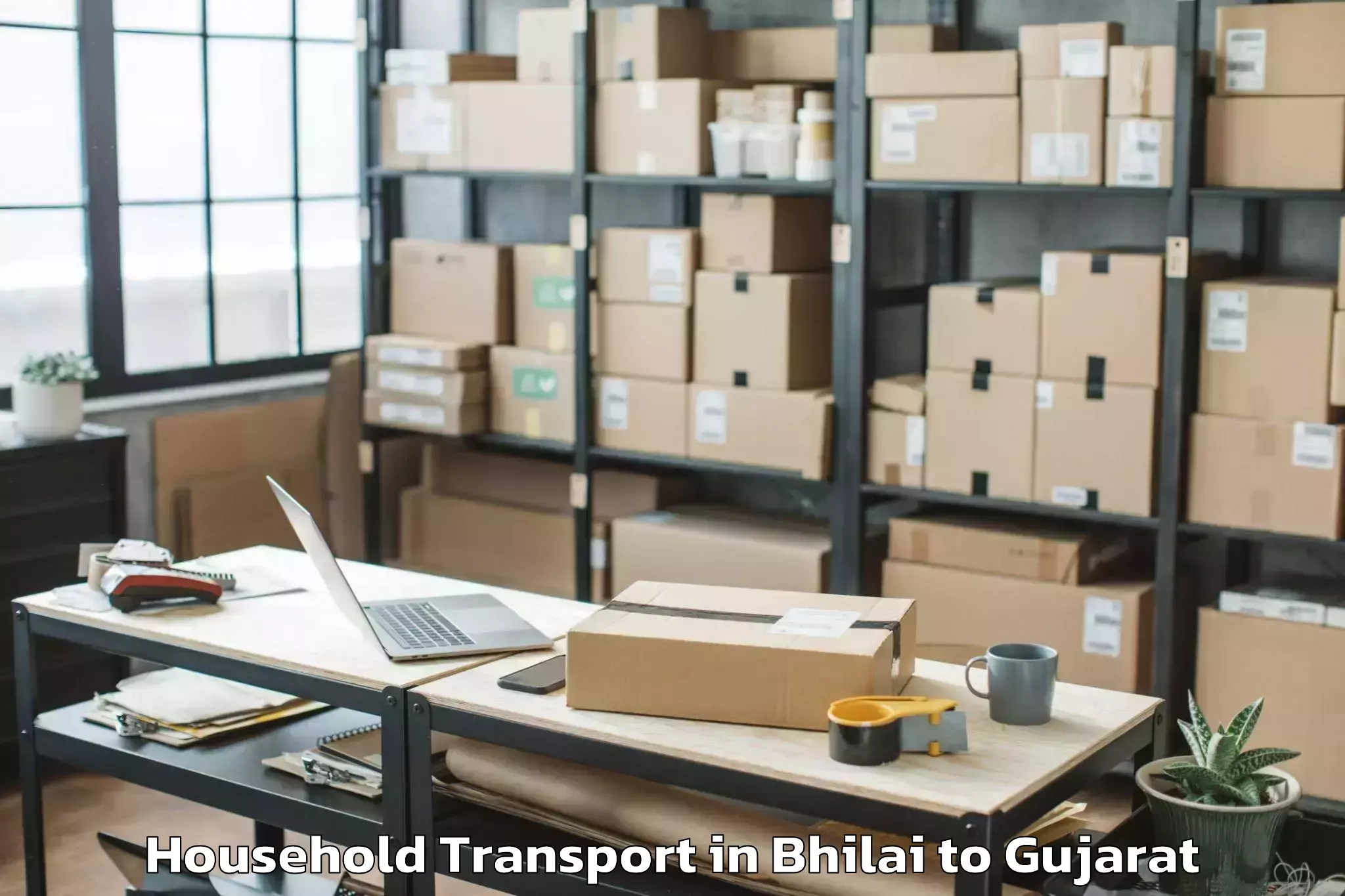 Professional Bhilai to Hazira Household Transport